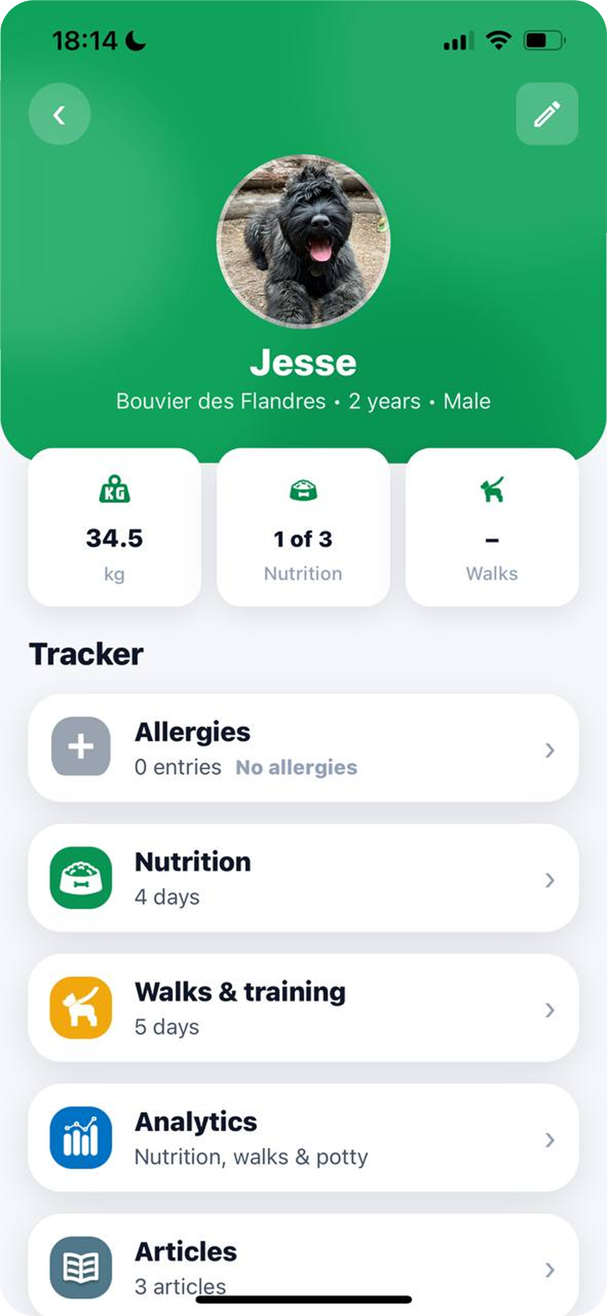 MyPetNutrition app screenshot
