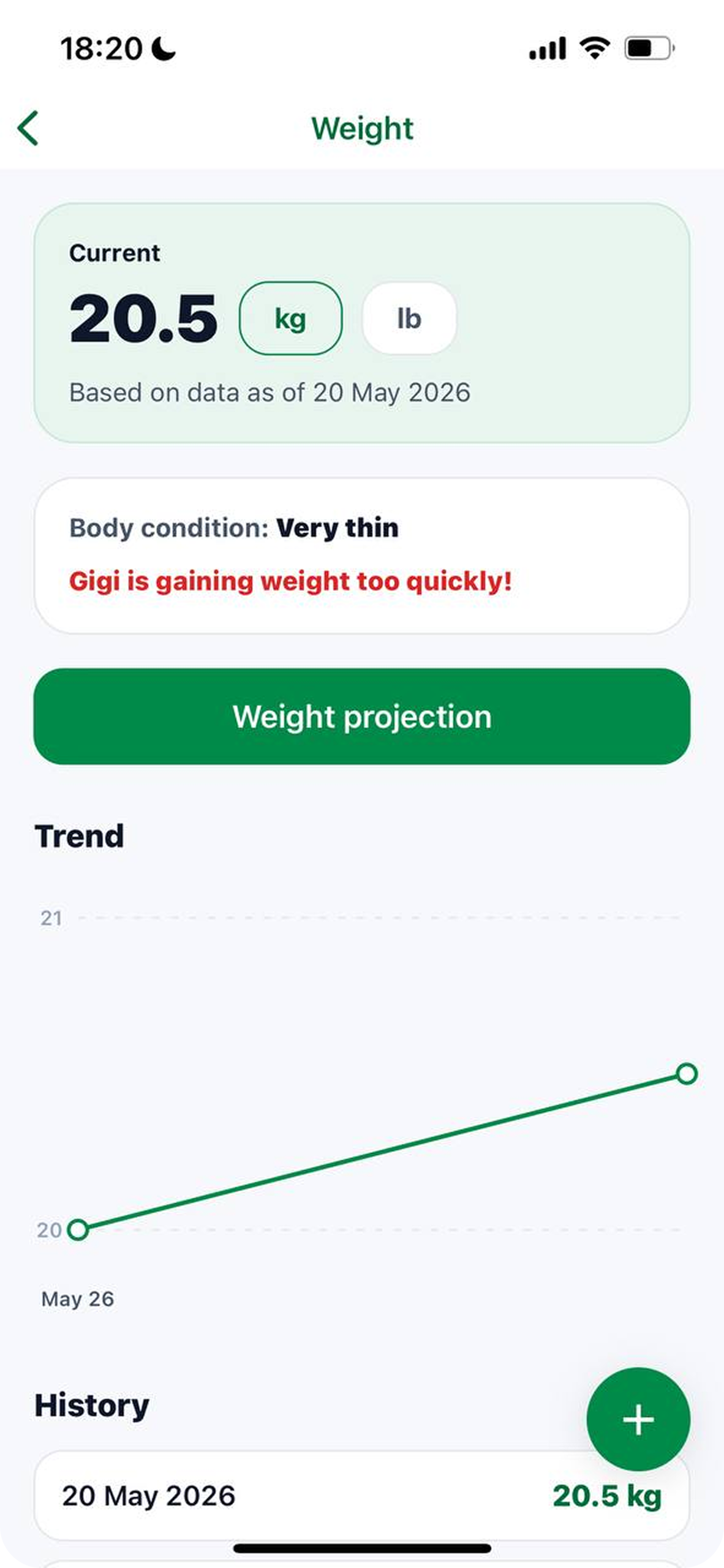 MyPetNutrition app screenshot